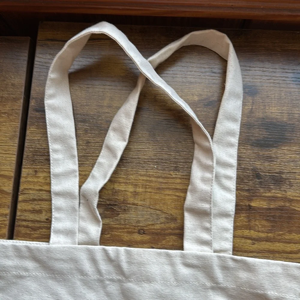 Tan Canvas Tote Bag with Colorful 'THRIVE' Print